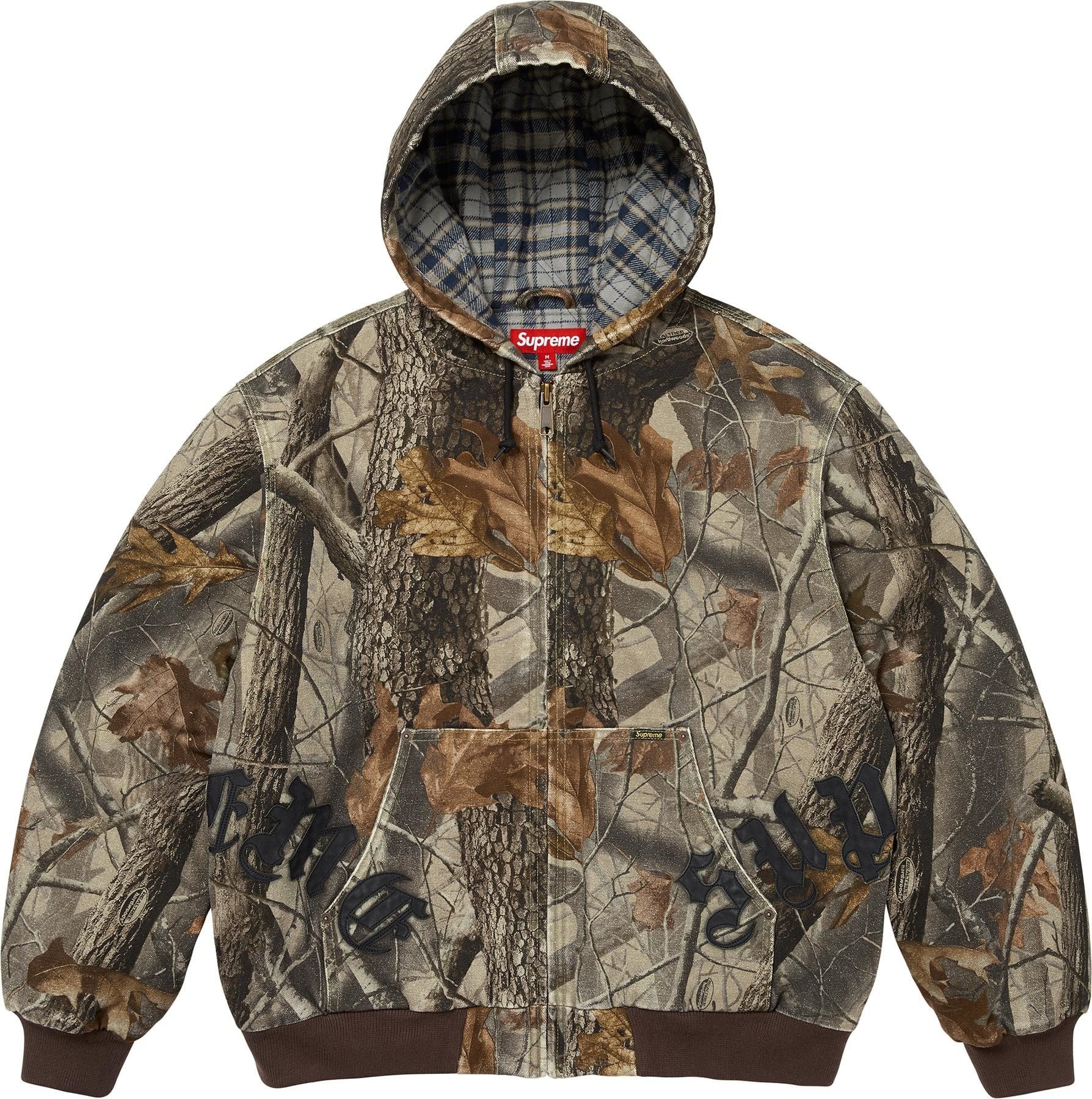 Leather Appliqué Hooded Work Jacket view 7